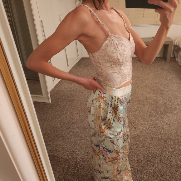 LoveShackFancy Pink and Cream Smocked Detail - Picture 3 of 9